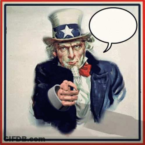 Uncle Sam Pointing Speech Bubble GIF