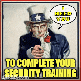 Uncle Sam Pointing With Security Training Speech GIF