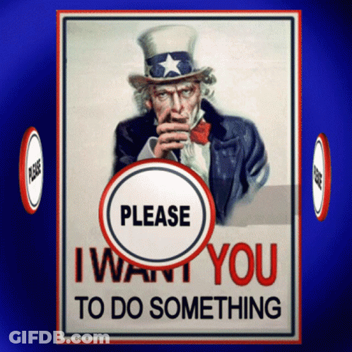 Uncle Sam Poster Please Do Something GIF