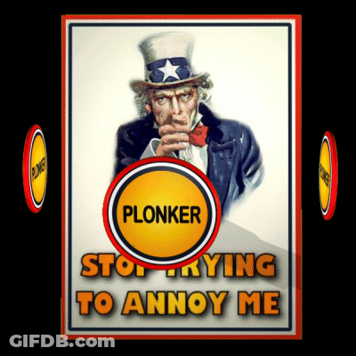 Uncle Sam Poster With Plonker Sign GIF