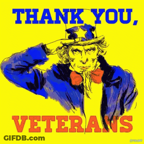 Uncle Sam Saluting Thank You Veterans GIF