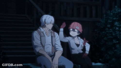 Undead Unluck Fuuko Hand Slap Shoulder Andy GIF