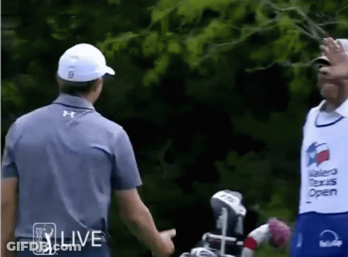 Under Armour Man Shaking Hands With Texas Open Shirt Man GIF