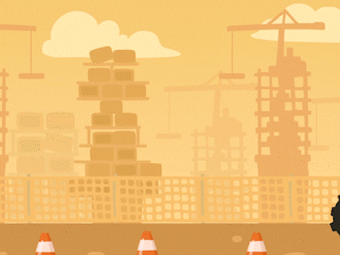 Under Construction Cat Worker GIF