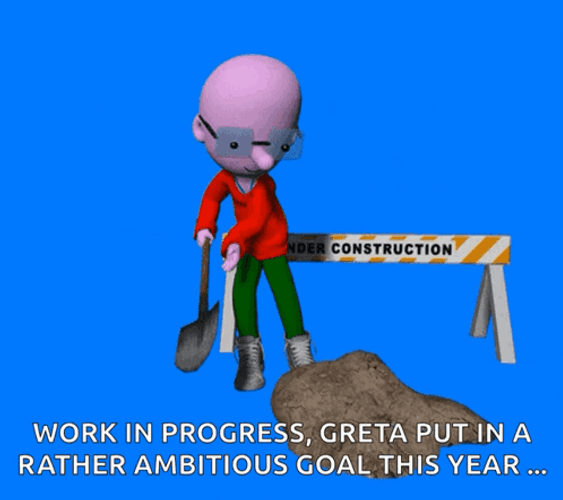 Under Construction Grandpa Digging Animation GIF