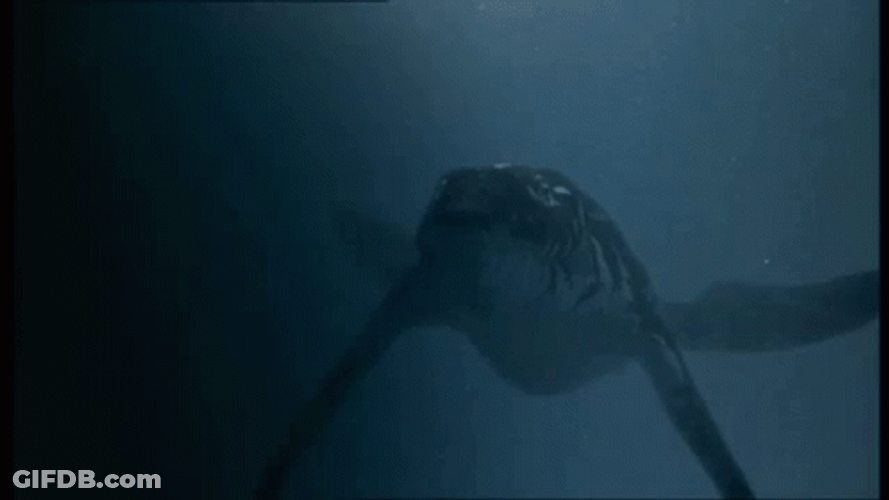 Under Water Sea Monster Mosasaurus GIF