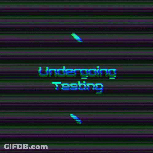 Undergoing Testing In Blue On Black Screen GIF