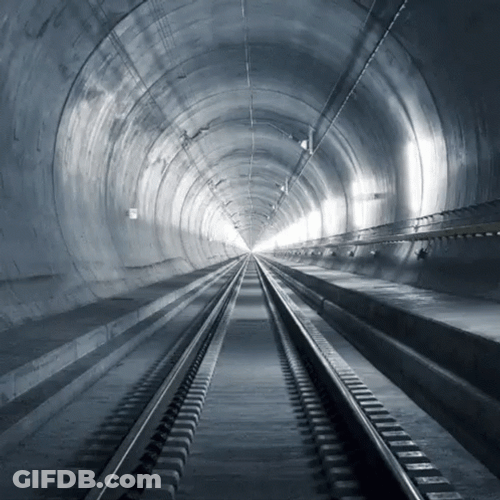 Underground Train Tunnel Spiral GIF