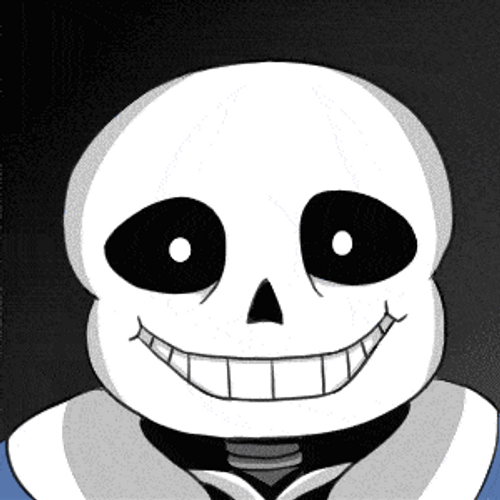 Undertale Character Sans Close-Up Winking GIF