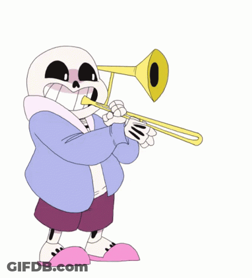 Undertale San Playing Sad Trombone GIF