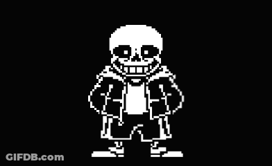 Undertale Sans Pixel Art Standing GIF