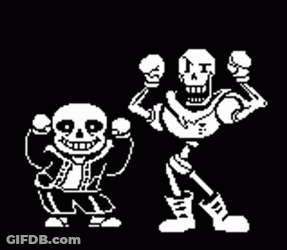 Undertale Skeletons Dancing Caramelldansen GIF