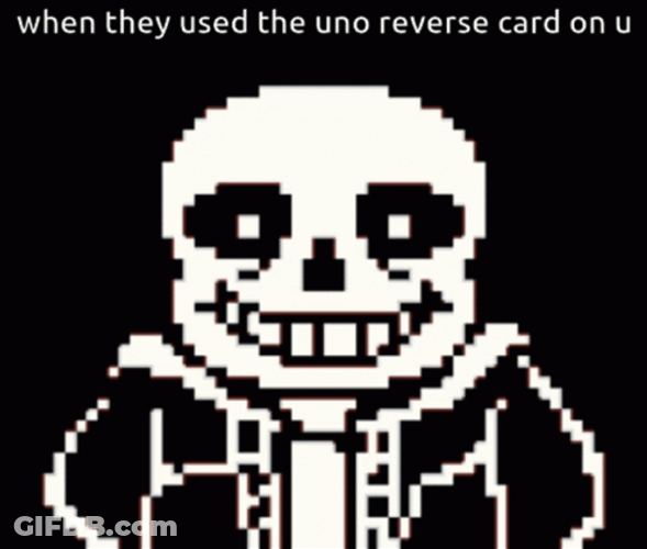 Undertale Used Uno Reverse Card GIF