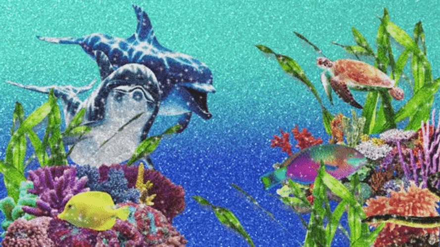 Underwater Glowing Creatures GIF