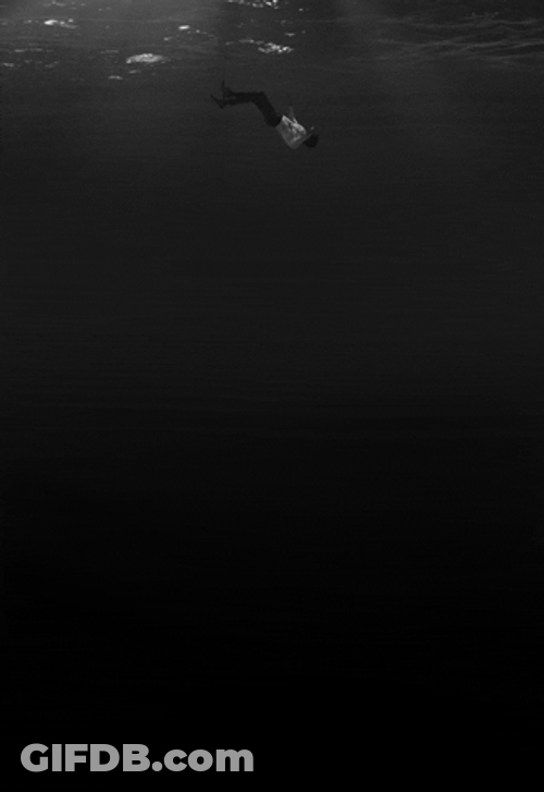 Underwater Man Drowns Dramatic Scene GIF