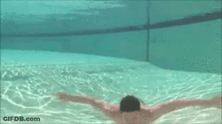 Underwater Pool Swim Faceplant GIF