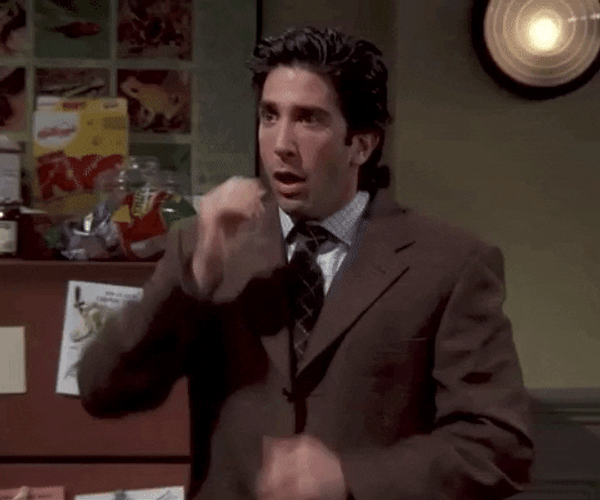 Uneasy Friends Ross Geller GIF