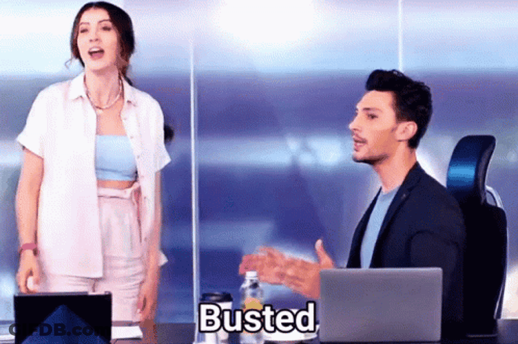 Unexpected Surprise Man Busted GIF