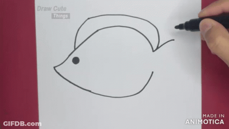 Unfinished Sketch Of A Fish GIF