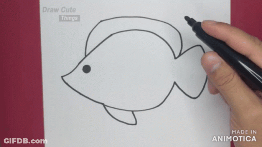 Unfinished Sketch Of A Fish GIF