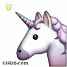 Unicorn Emoji With Rainbow And Star GIF