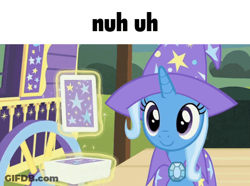 Unicorn In Wizard Hat Saying Nuh Uh GIF