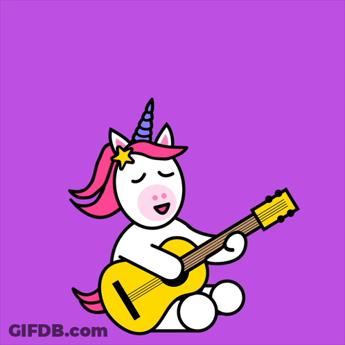 Unicorn Playing Guitar Unicorn Energy Rockstar Delivery GIF