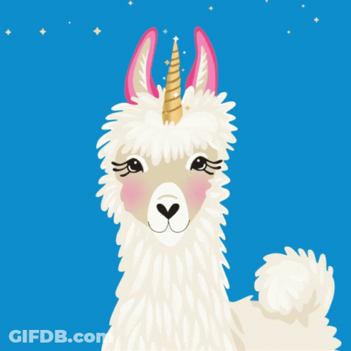 Unicorn Pretty Llama GIF