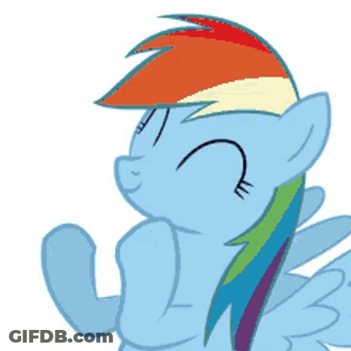 Unicorn Rainbow Dash Clapping Hands Round Of Applause GIF