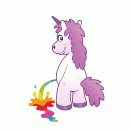 Unicorn Rainbow Piss GIF