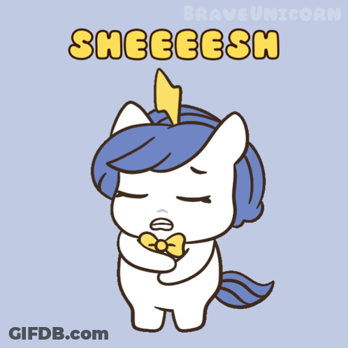 Unicorn Saying Sheeeesh GIF