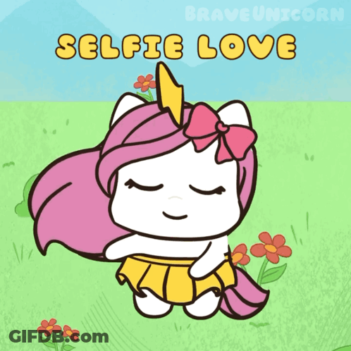 Unicorn Taking Selfie With Selfie Love GIF