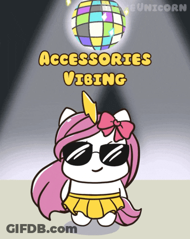 Unicorn Wearing Sunglasses Accessories Vibing GIF