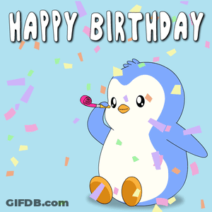 Unicorn Wearing Sunglasses On Birthday Cake GIF