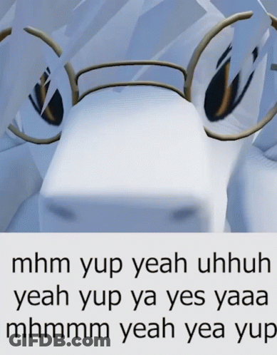 Unicorn With Glasses Saying Mhm Yup Yeah Uh Huh GIF