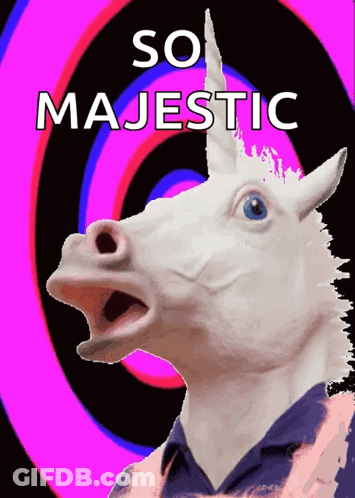 Unicorn With So Majestic GIF
