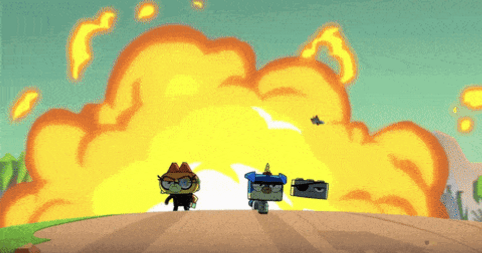 Unikitty Cartoon Explosion GIF