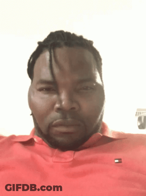 Unimpressed Black Guy Swaying Hair GIF