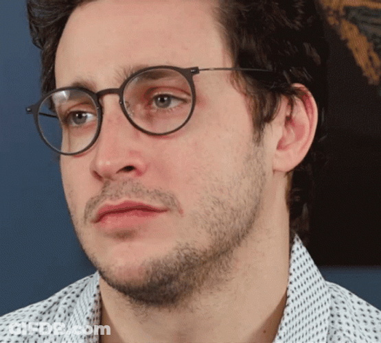 Unimpressed Guy Slow Blinking GIF