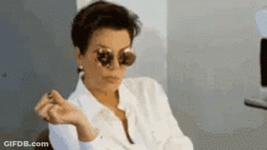 Unimpressed Kris Jenner GIF