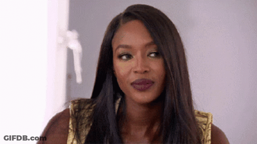 Unimpressed Naomi Campbell GIF