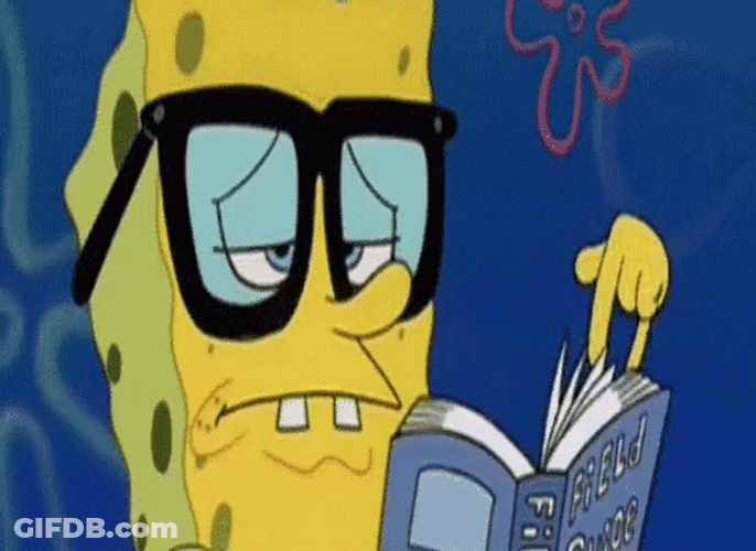 Unimpressed Nerdy Spongebob GIF