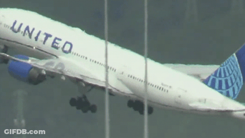 United Airlines Plane Flying GIF