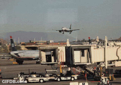 United Airlines Plane Taking Off GIF