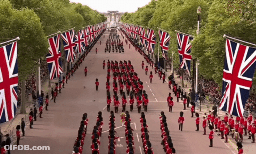 United Kingdom Full Military Funeral Service GIF