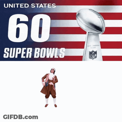 United States 60 Super Bowls Poster GIF