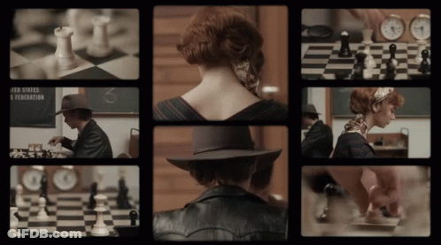 United States Chess Federation Poster Above Chess Board GIF