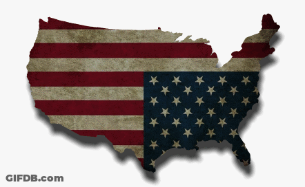 United States Map With Flag GIF