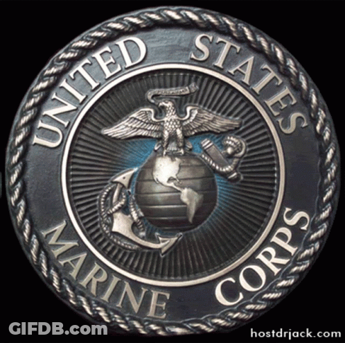 United States Marine Corps Emblem With Globe And Anchor GIF