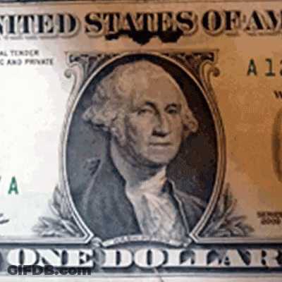 United States Of America One Dollar Bill GIF